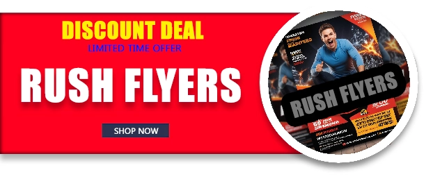 economic custom rush flyers printing discount coupon deal