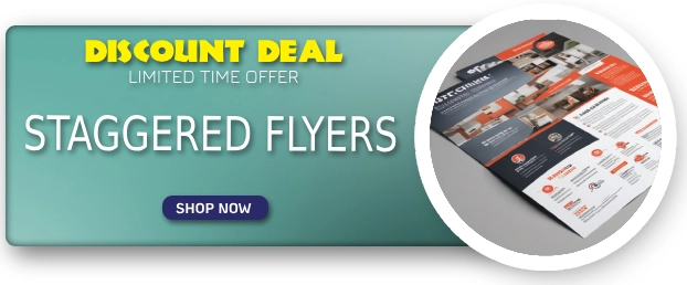 economic staggered flyers printing product image