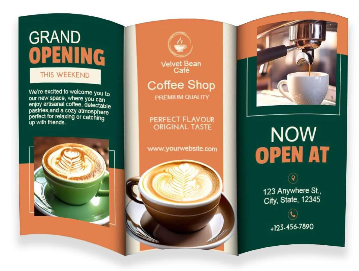Green corporate brochure design template