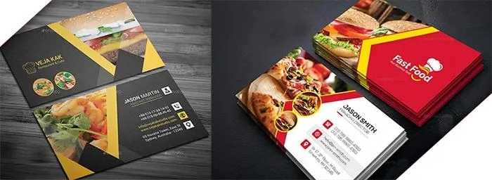 cheap business cards printing sample for restaurant