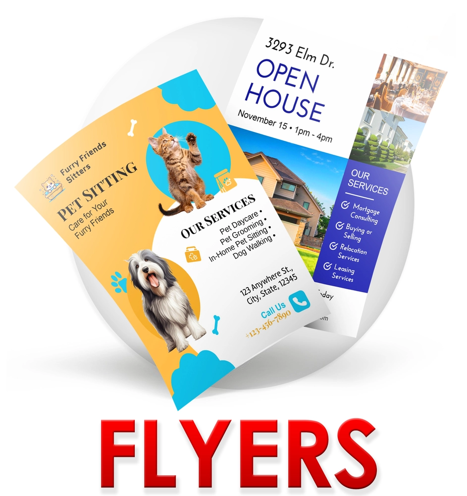 Full color flyers printed for events and promotions