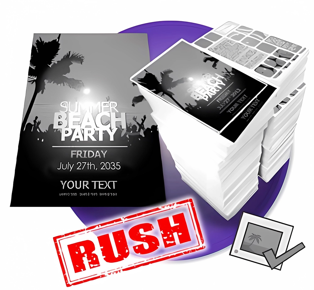 Small business color copy marketing pieces that add paper and finishing upgrades