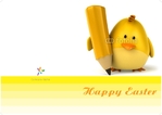 Happy Easter Note (Yellow Chick)