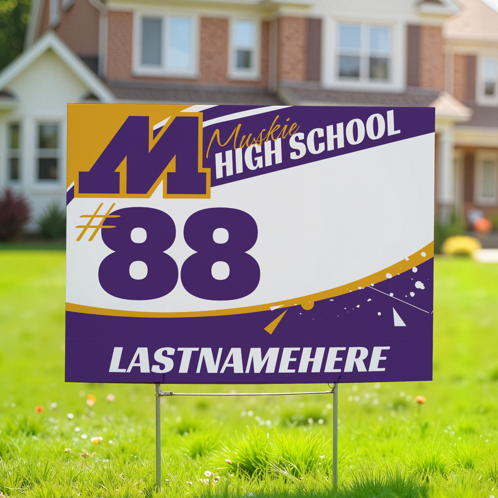 Muscatine High School Corrugated Plastic Yard Sign