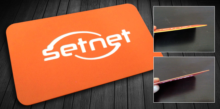 32pt Edge Painted Silk Business Cards