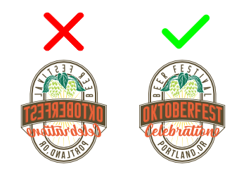 You do not need to mirror your designs