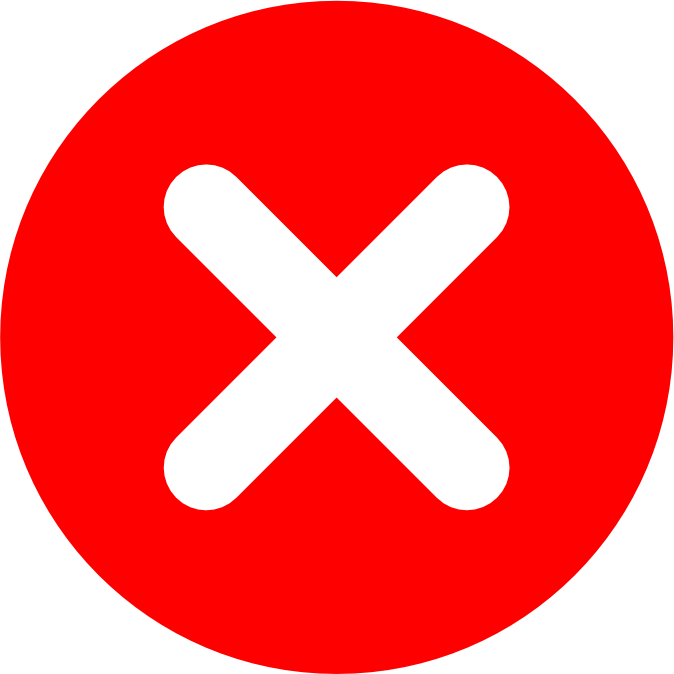 NO NO - marca X roja