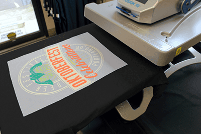 DTF Transfer on a heat press