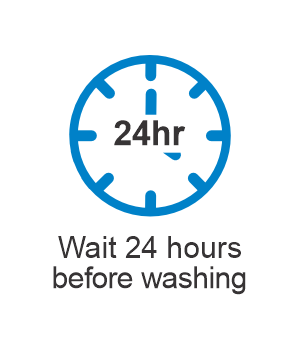 DTF Transfer care wash wait time