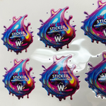 UV DTF Stickers on a sheet
