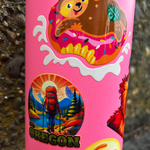 UV DTF Sticker close up on bottle