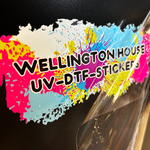 UV DTF Sticker peeling close up