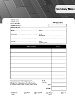 Grey Block Invoice 