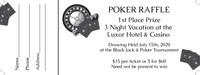Casino Raffle Ticket Black & White