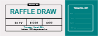 Teal Raffle Ticket