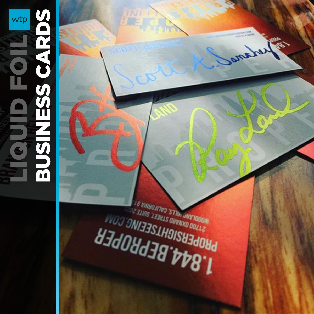 Liquid Foil Business Cards