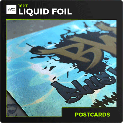 Liquid Foil Postcards Liquid Foil Postcards