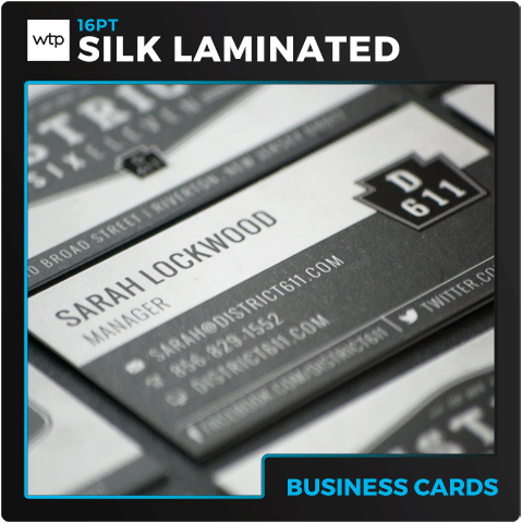 Silk Laminated Business Cards