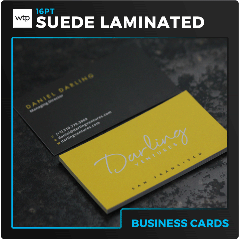 Suede Laminated Business Cards