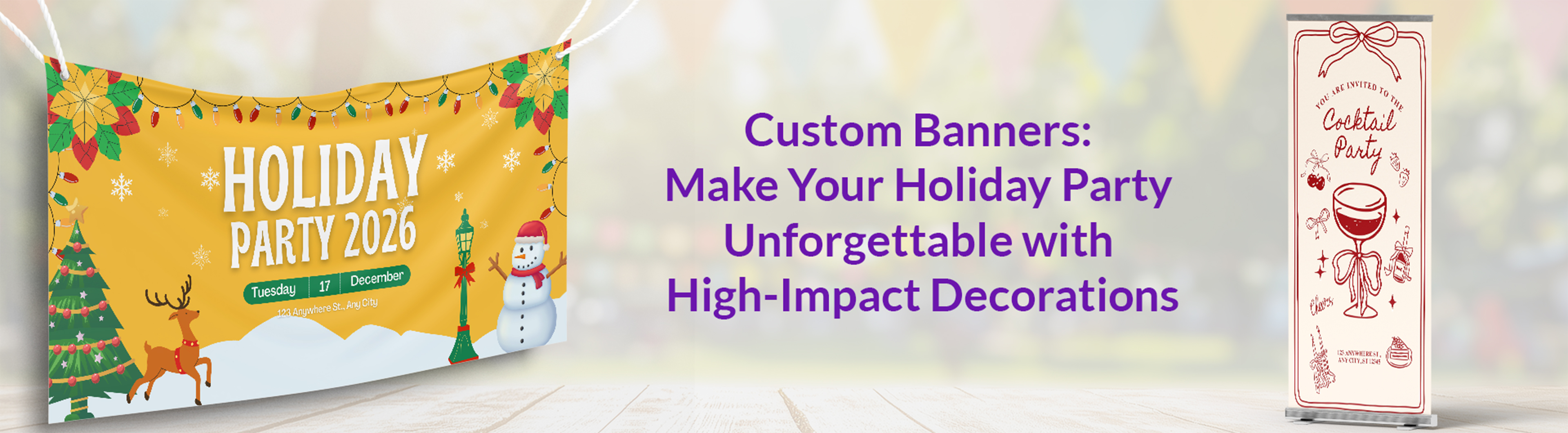 Custom Banners: Make Your Holiday Party Unforgettable with High-Impact Decorations