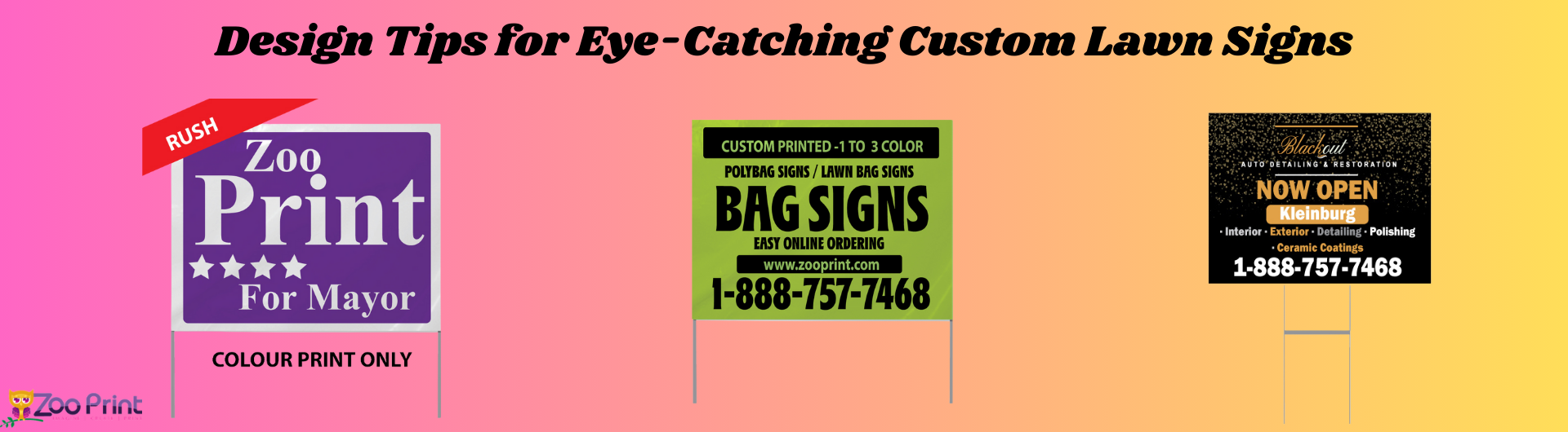 Design Tips for Eye-Catching Custom Lawn Signs