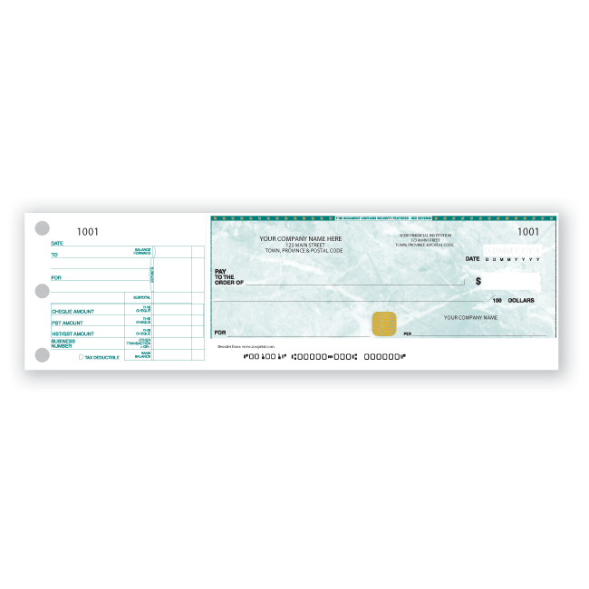 SS438 Security 1-to-a-page Manual Cheques Zoo Print