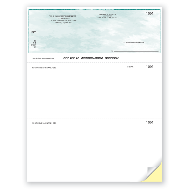 W9085 Top Standard Security Laser/Inkjet Cheque